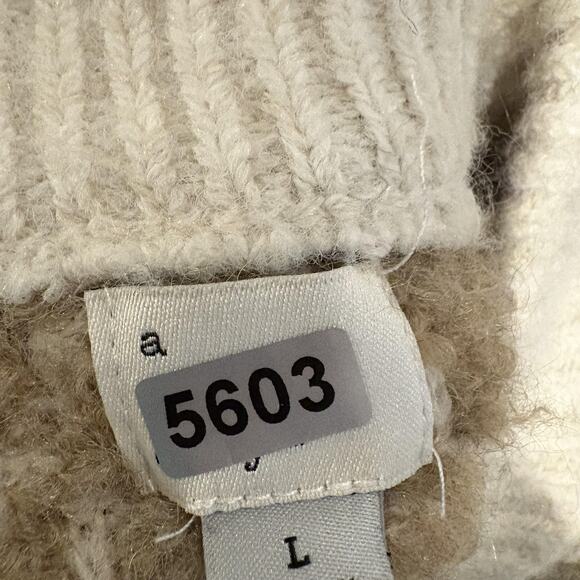 A New Day Sweater Womens Large Beige Tan Zip Up Textured Cardigan Pockets - Picture 11 of 11